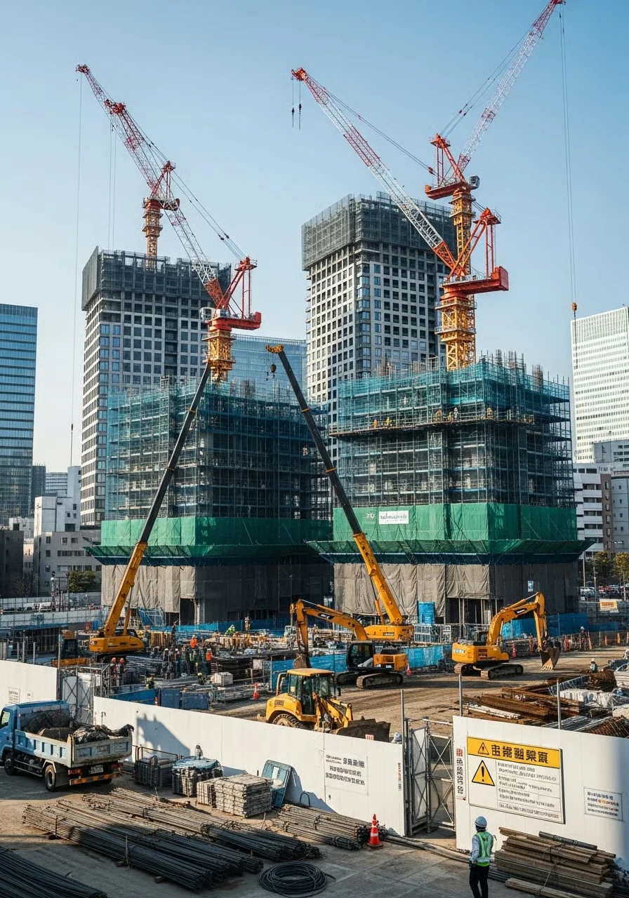 建設業許可の要件説明に使用されていた建設業者の写真
